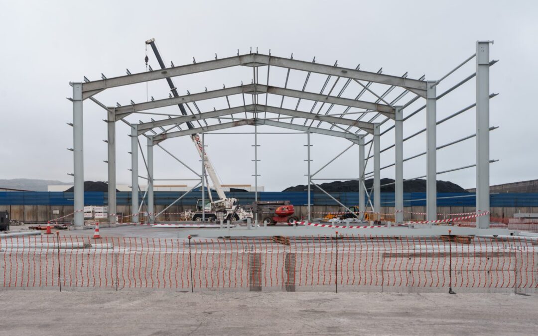 Petronor y O.C.O avanzan con las obras de la planta de áridos sintéticos con captura de carbono en el Puerto de Bilbao