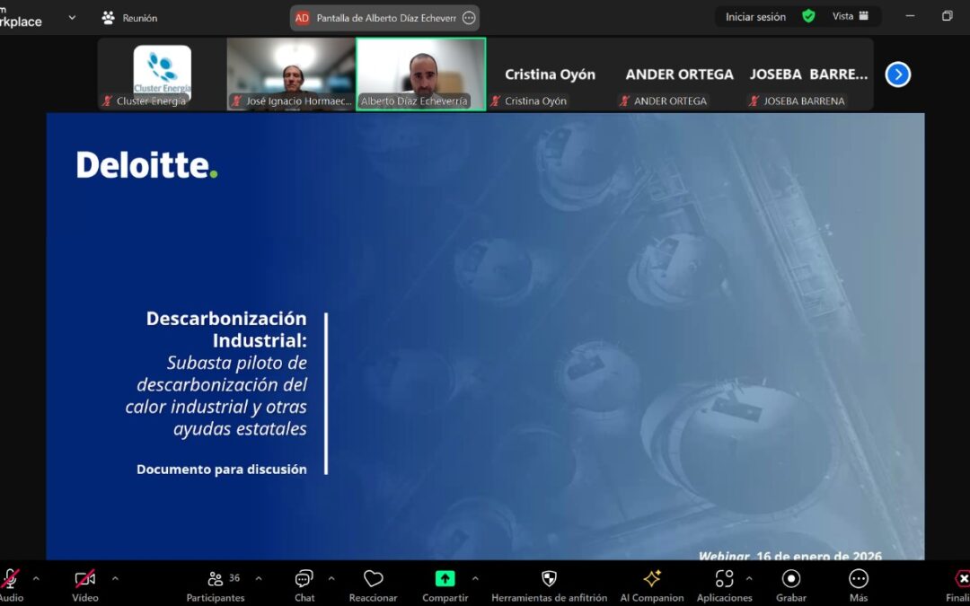 BASQUENERGY Cluster organiza una sesión informativa sobre la IF25 Heat Auction y la nueva convocatoria del PERTE de Descarbonización Industrial
