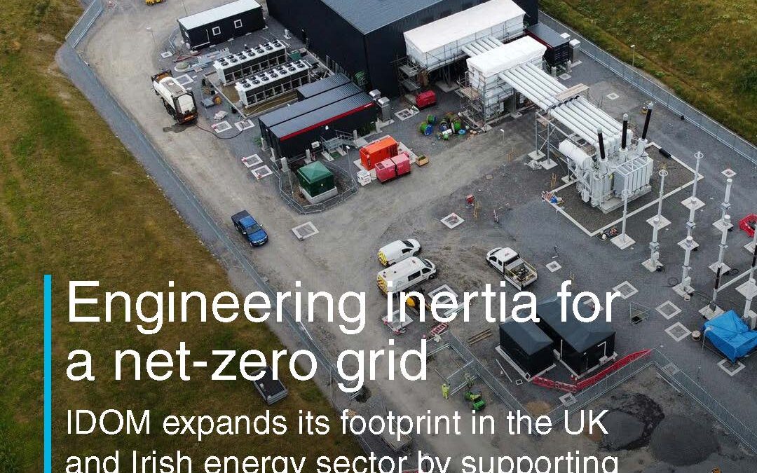 IDOM diseña cuatro condensadores síncronos para reforzar la estabilidad de la red eléctrica en el Reino Unido e Irlanda