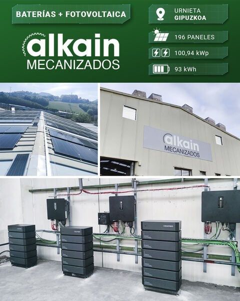 GREENKw instala un nuevo sistema híbrido de fotovoltaica y almacenamiento inteligente en Mecanizados Alkain