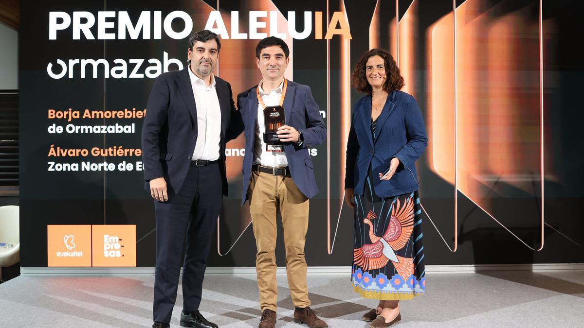 Ormazabal recibe el premio AleluIA de Euskaltel por su innovación en digitalización y gestión de datos