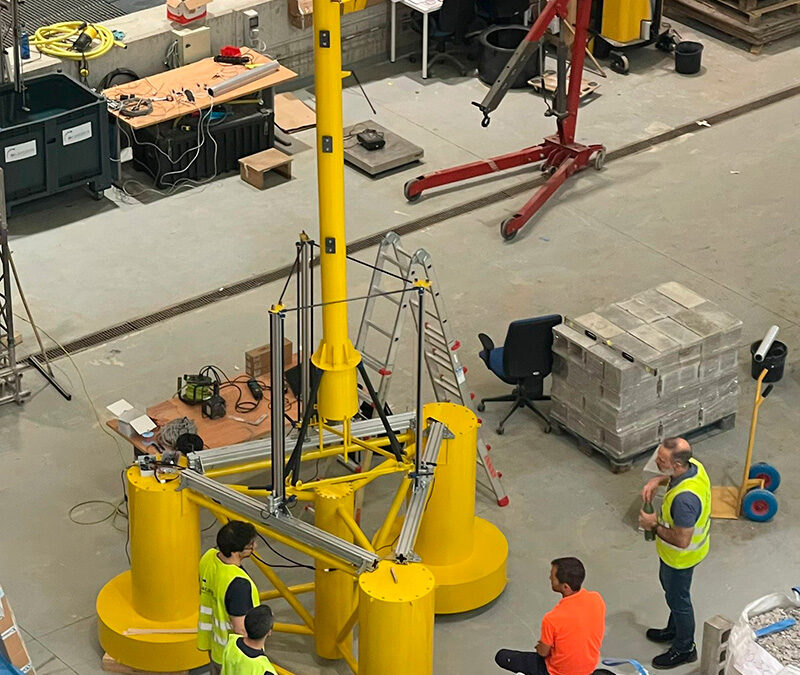 El proyecto SEA-LIFT, con participación de Saitec, comienza la validación experimental de su tecnología de autoelevación para operaciones de eólica marina flotante