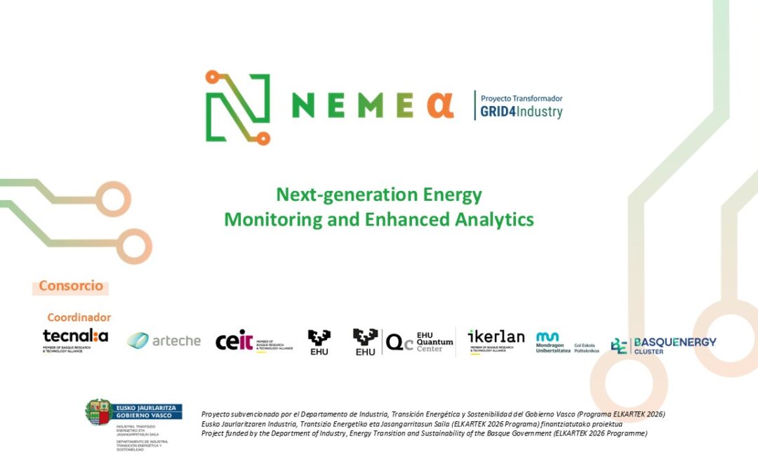 Tecnalia, Arteche, Ceit, EHU, Ikerlan, Mondragon Unibertsitatea, y BASQUENERGY Cluster investigan nuevas soluciones de monitorización para la detección anticipada de fallos en sistemas de generación y distribución eléctrica
